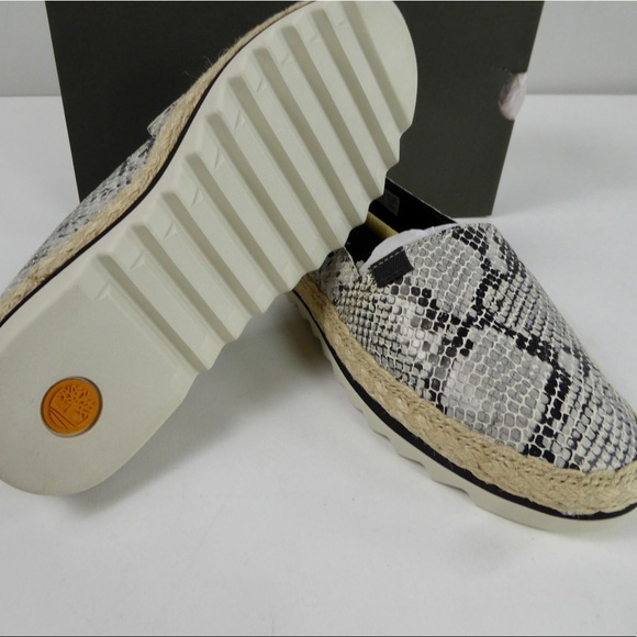 Timberland Barcelona Bay Slip On Python Snake Leather Espadrille Shoes NIB - Picture 4 of 9